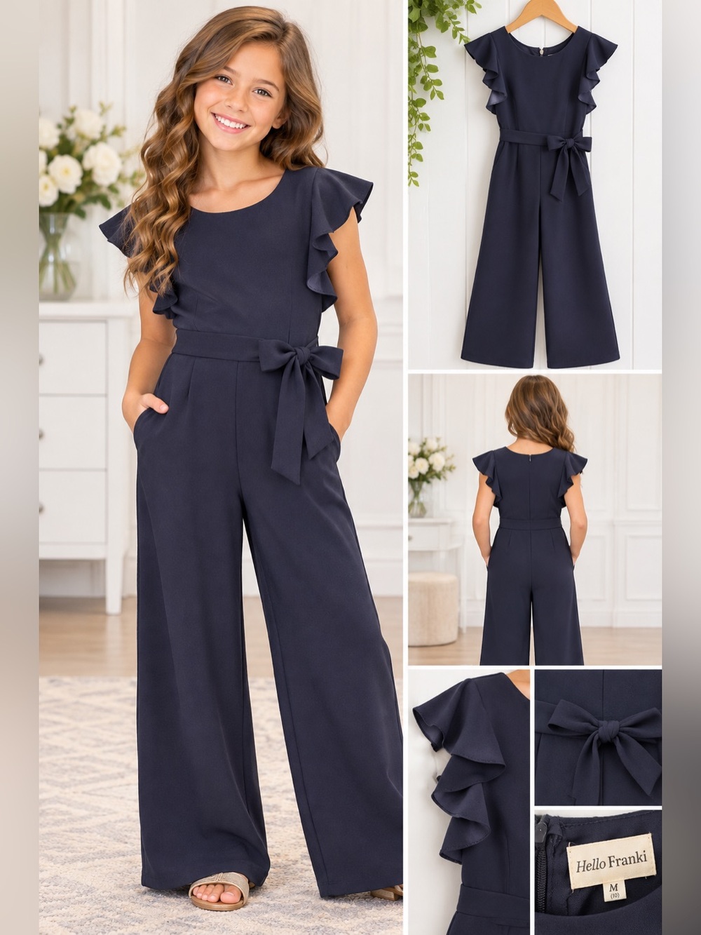 Hello Franki by Francesca’s Navy Jumpsuit – Youth Medium (10)